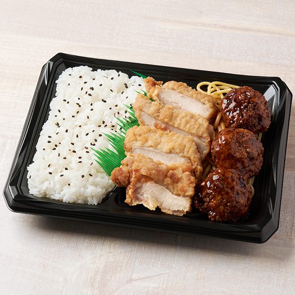 【ファミリーマート】にんにくから揚げ&ふんわり肉だんご弁当